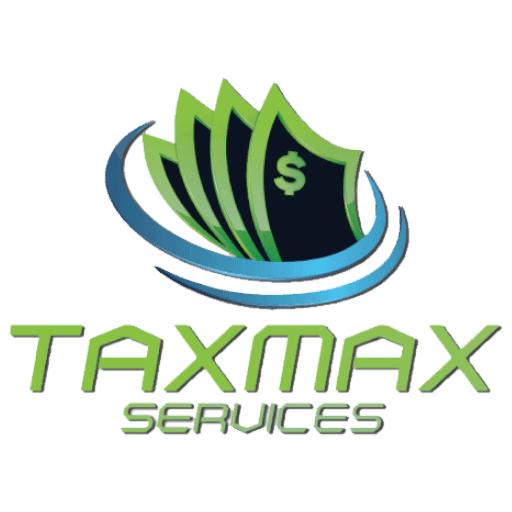 TaxMax logo representing professional tax preparation, accounting, bookkeeping, payroll, and business formation services